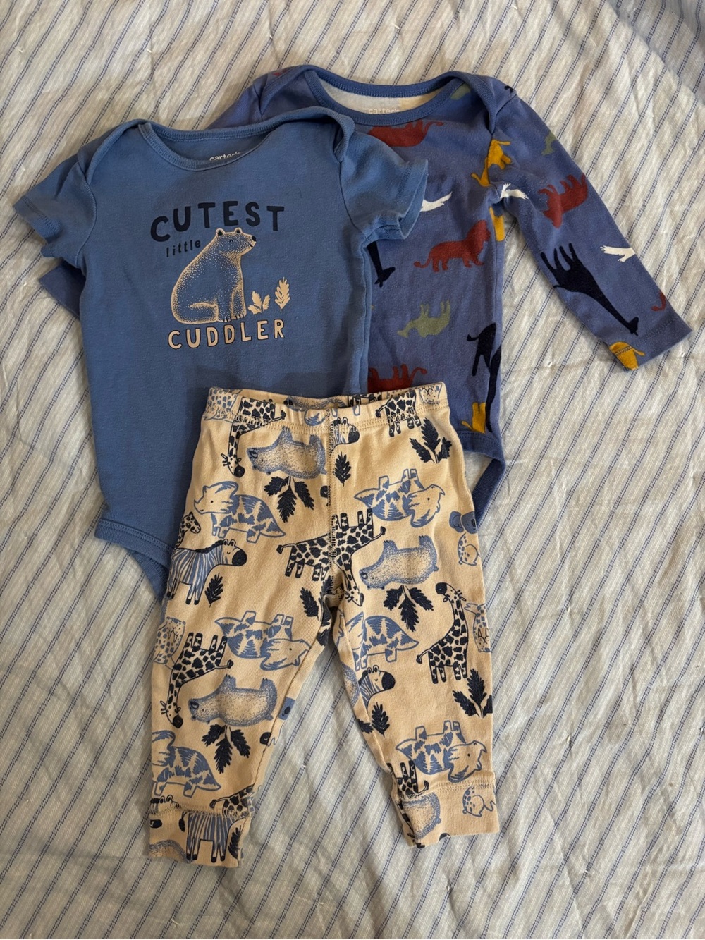 Carter's “Cutest Little Cuddler” Wild Animal Theme Set- 9M